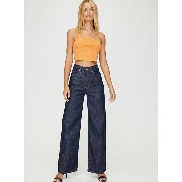 ribcage wide leg jeans